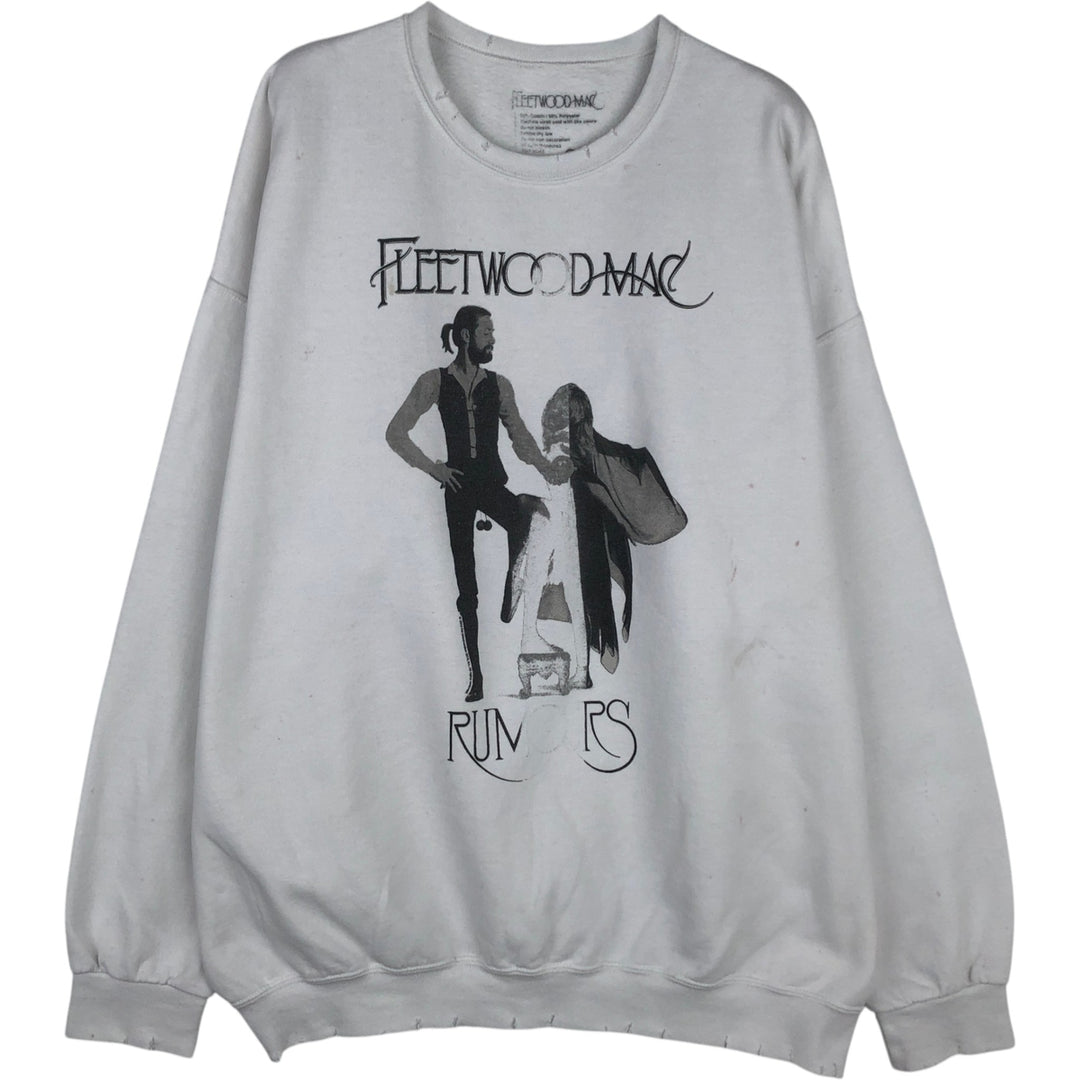 FLEETWOOD MAC band sweatshirt, size M, men's cotton white type Vintage Second Hand