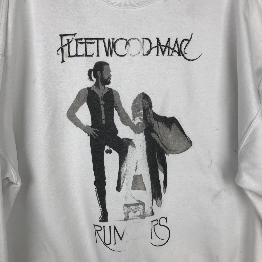 FLEETWOOD MAC band sweatshirt, size M, men's cotton white type Vintage Second Hand