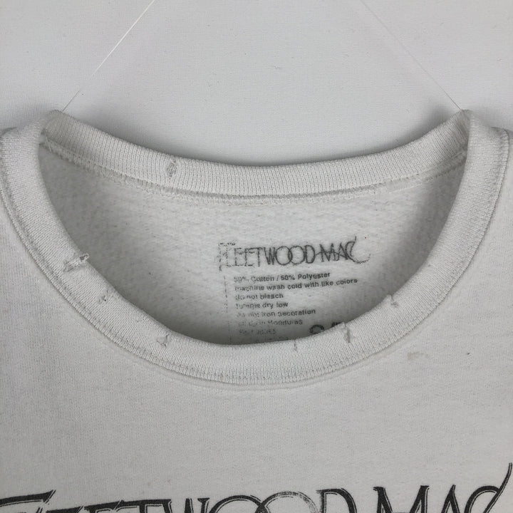 FLEETWOOD MAC band sweatshirt, size M, men's cotton white type Vintage Second Hand