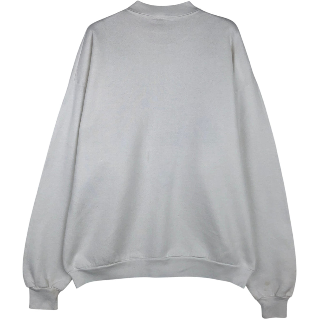 90'S Fruit of the Loom Message Print Sweatshirt, Made in USA, Men's XL, Vintage cotton white type Vintage Second Hand