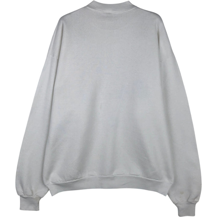 90'S Fruit of the Loom Message Print Sweatshirt, Made in USA, Men's XL, Vintage cotton white type Vintage Second Hand