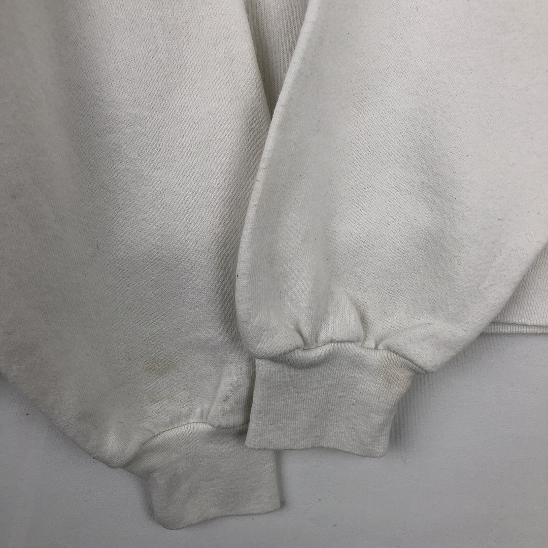 90'S Fruit of the Loom Message Print Sweatshirt, Made in USA, Men's XL, Vintage cotton white type Vintage Second Hand