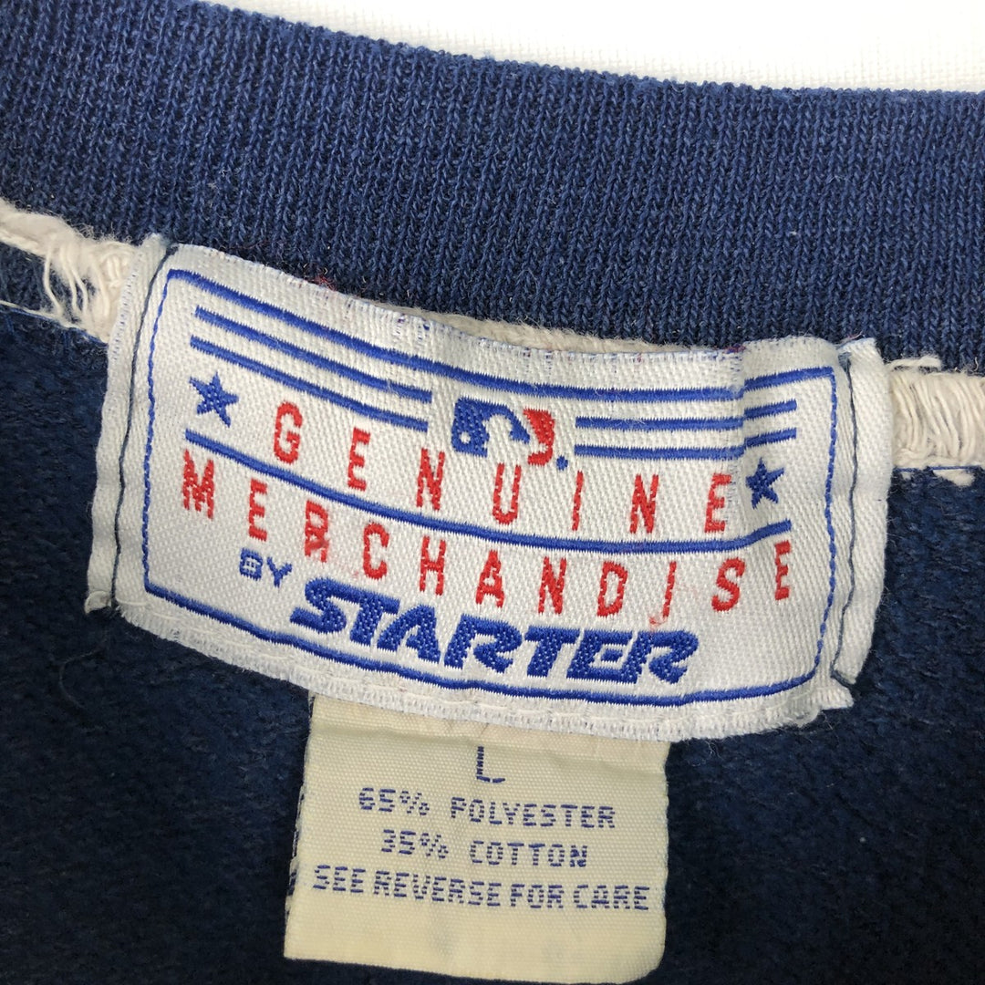 Starter MLB New York Yankees sweatshirt, men's size L (approx.) polyester navy blue type Vintage Second Hand