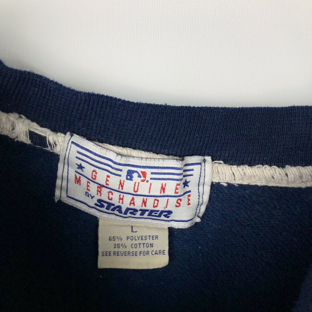 Starter MLB New York Yankees sweatshirt, men's size L (approx.) polyester navy blue type Vintage Second Hand