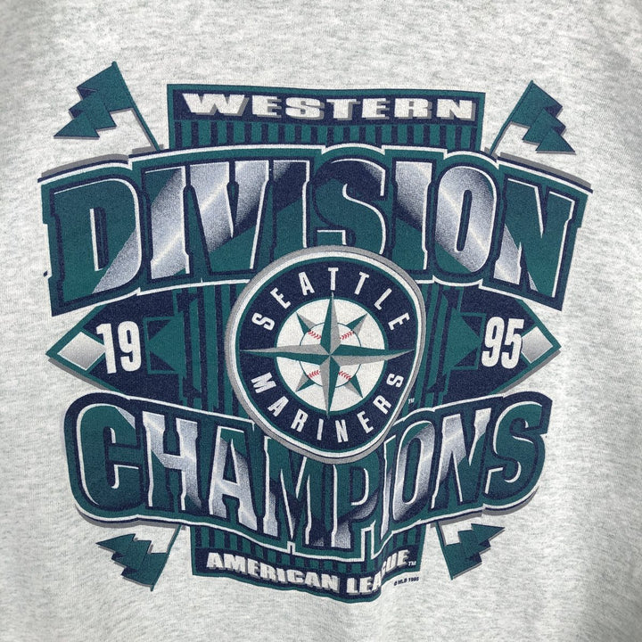 Vintage 1990'S SALEM MLB Seattle Mariners sweatshirt, Made in USA, Men's Size Large cotton gray type Vintage Second Hand