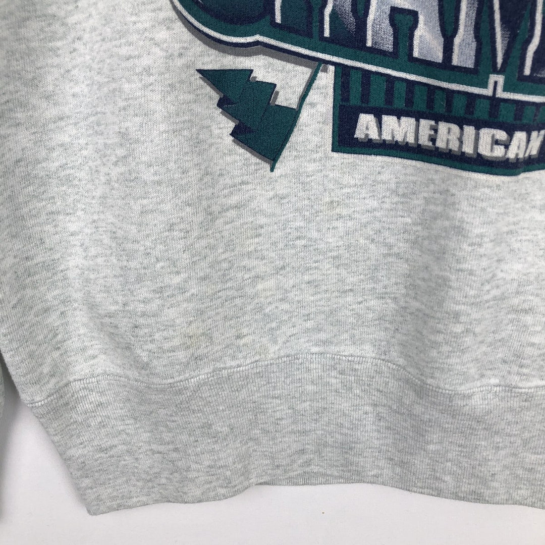 Vintage 1990'S SALEM MLB Seattle Mariners sweatshirt, Made in USA, Men's Size Large cotton gray type Vintage Second Hand