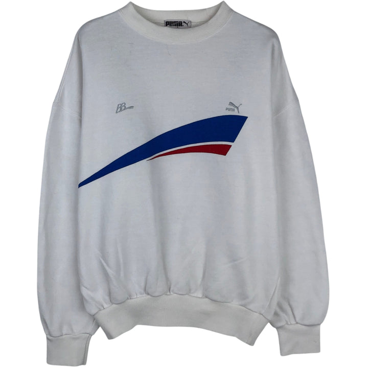 Vintage Puma logo sweatshirt, size 5, men's XL cotton white type Vintage Second Hand