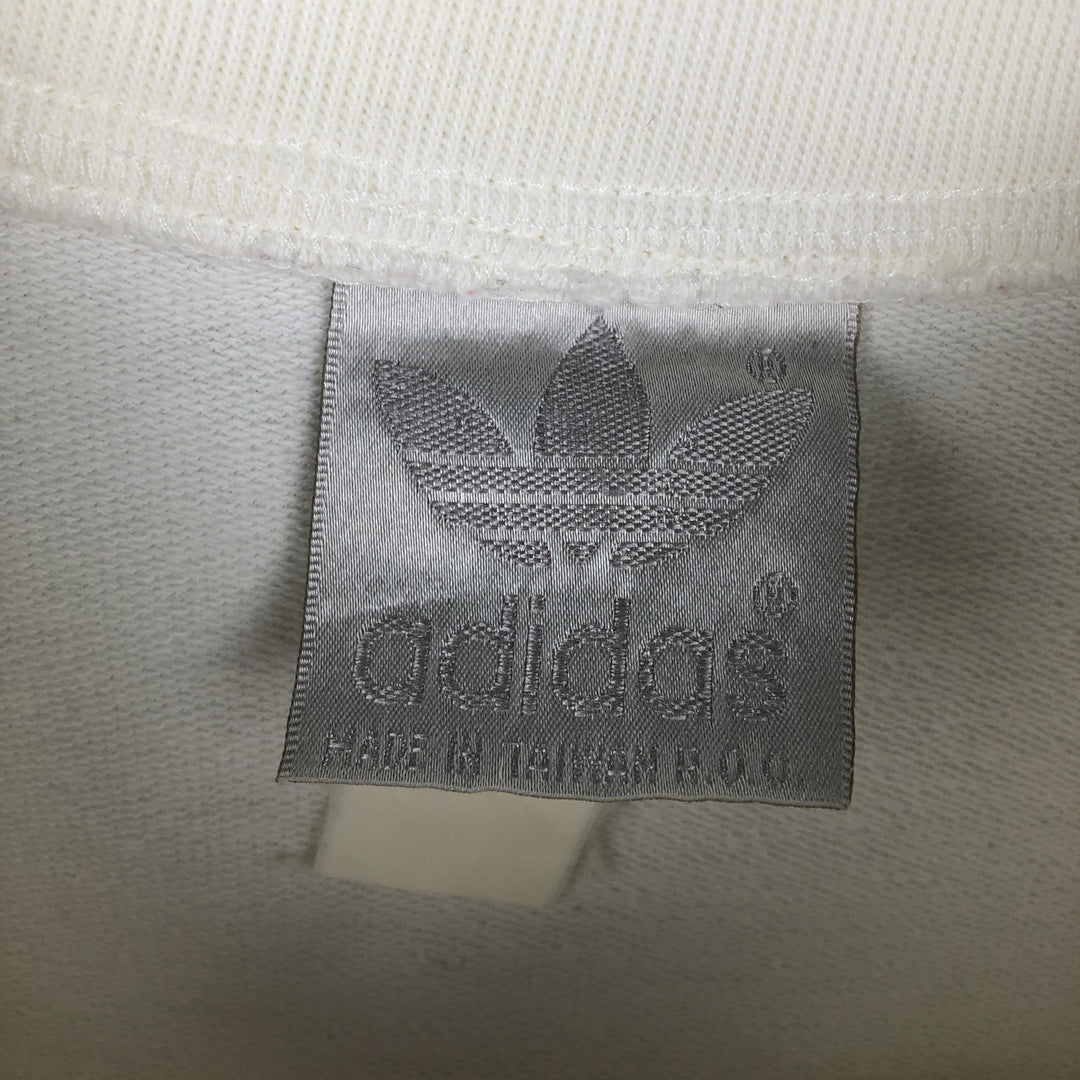 80'S Adidas Trefoil Logo Print Sweatshirt, Men's Size L (approx.), Vintage unclear white type Vintage Second Hand
