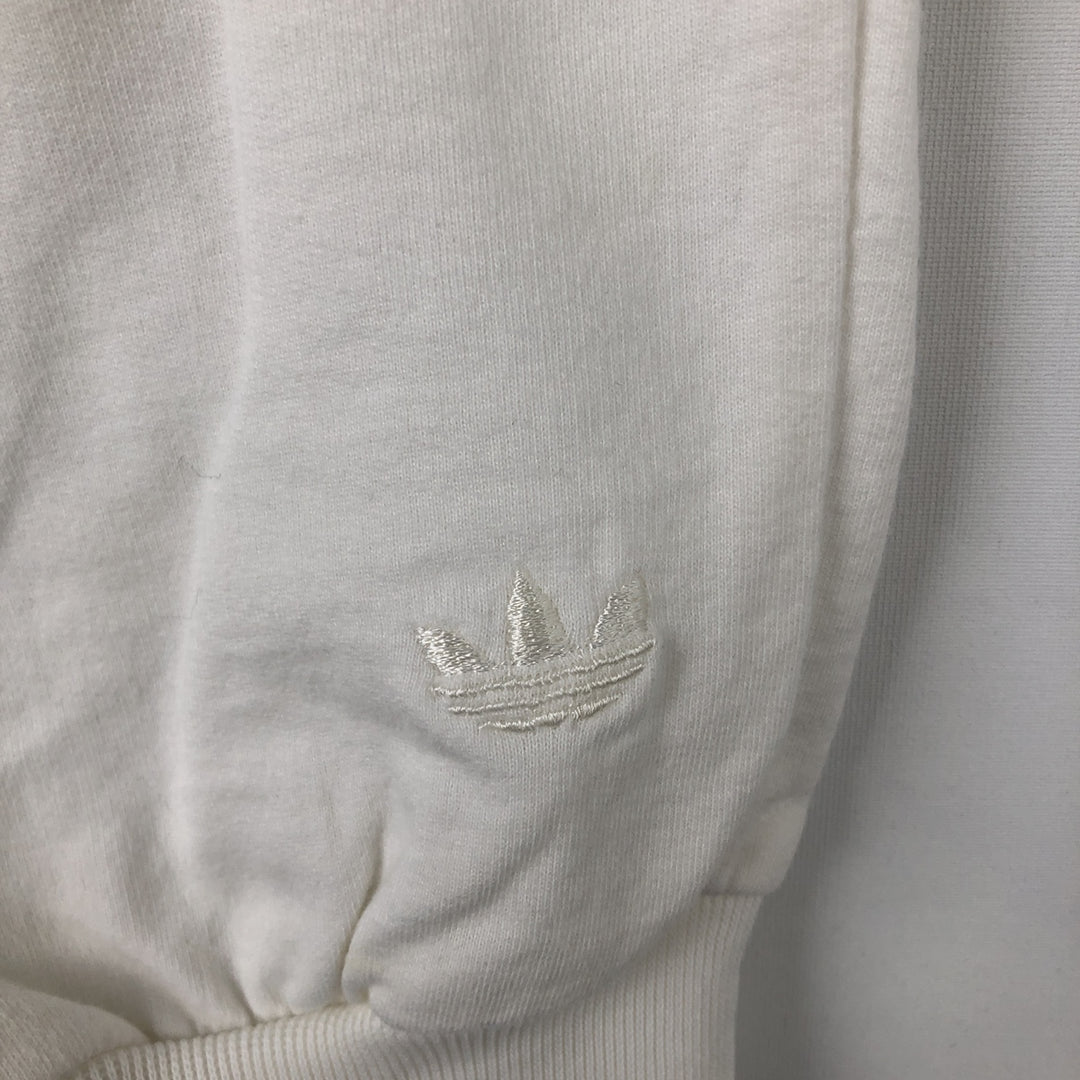 80'S Adidas Trefoil Logo Print Sweatshirt, Men's Size L (approx.), Vintage unclear white type Vintage Second Hand