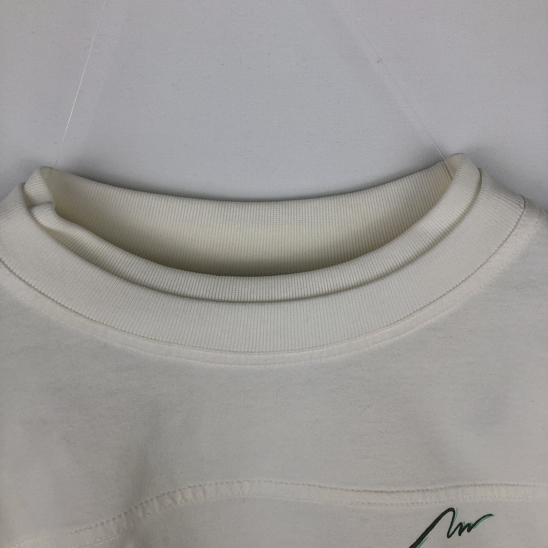 80'S Adidas Trefoil Logo Print Sweatshirt, Men's Size L (approx.), Vintage unclear white type Vintage Second Hand