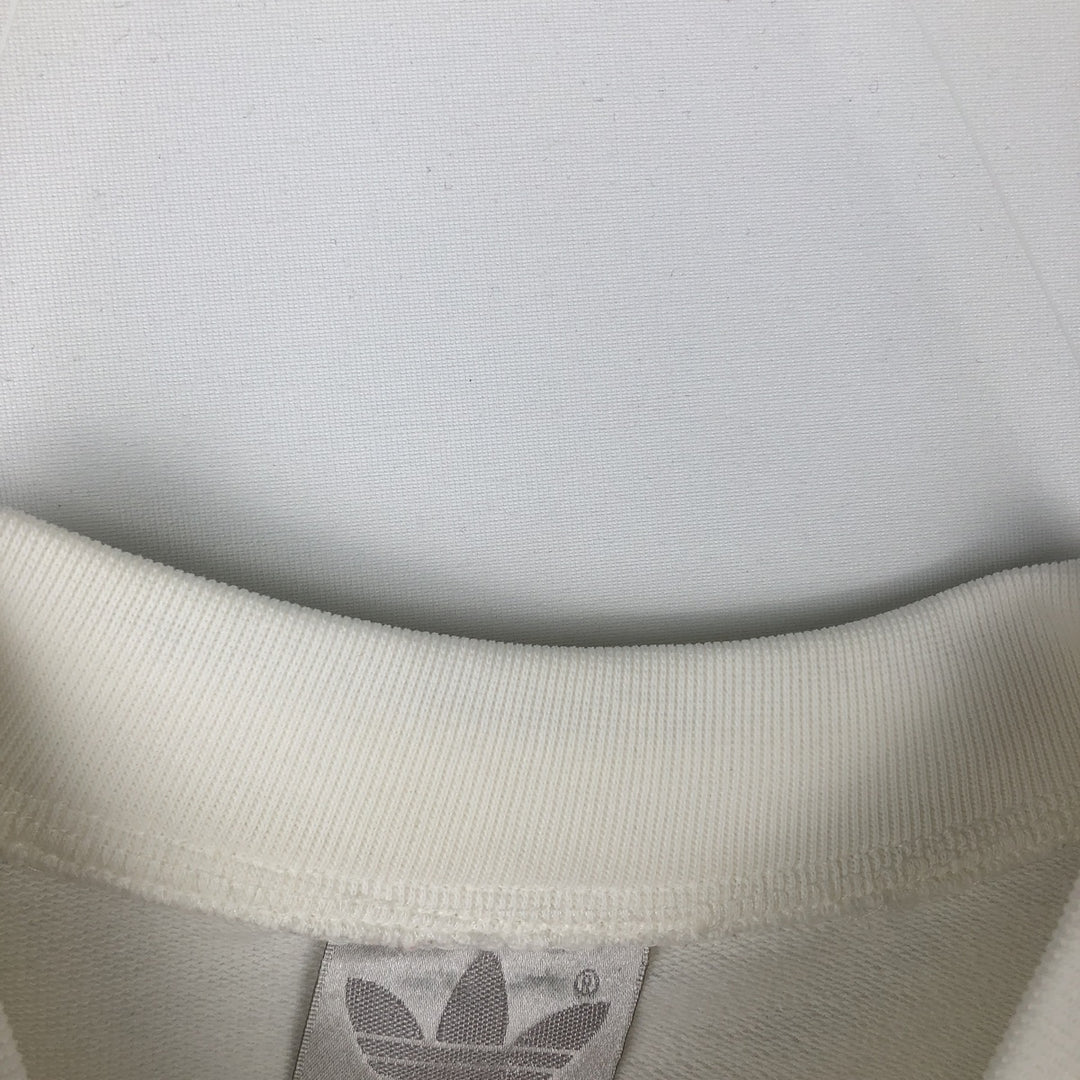 80'S Adidas Trefoil Logo Print Sweatshirt, Men's Size L (approx.), Vintage unclear white type Vintage Second Hand