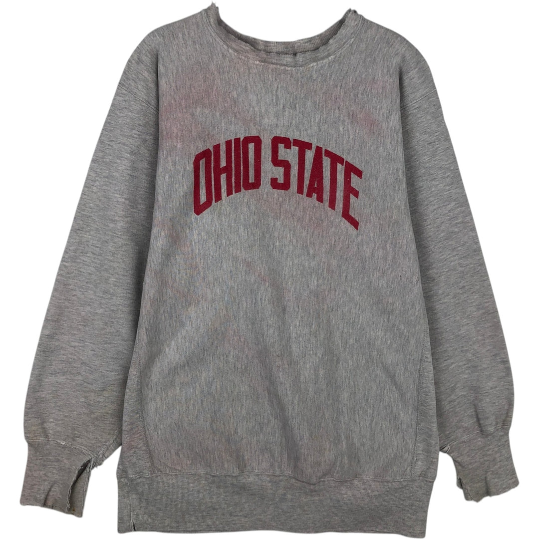 Vintage 90'S Champion Ohio State University college sweatshirt, made in the USA, men's size XXL cotton gray type Vintage Second Hand
