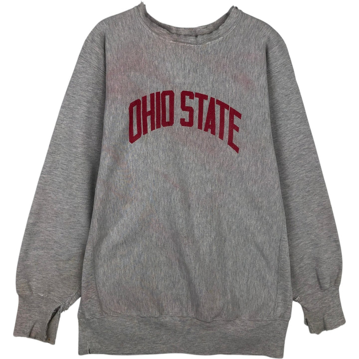 Vintage 90'S Champion Ohio State University college sweatshirt, made in the USA, men's size XXL cotton gray type Vintage Second Hand