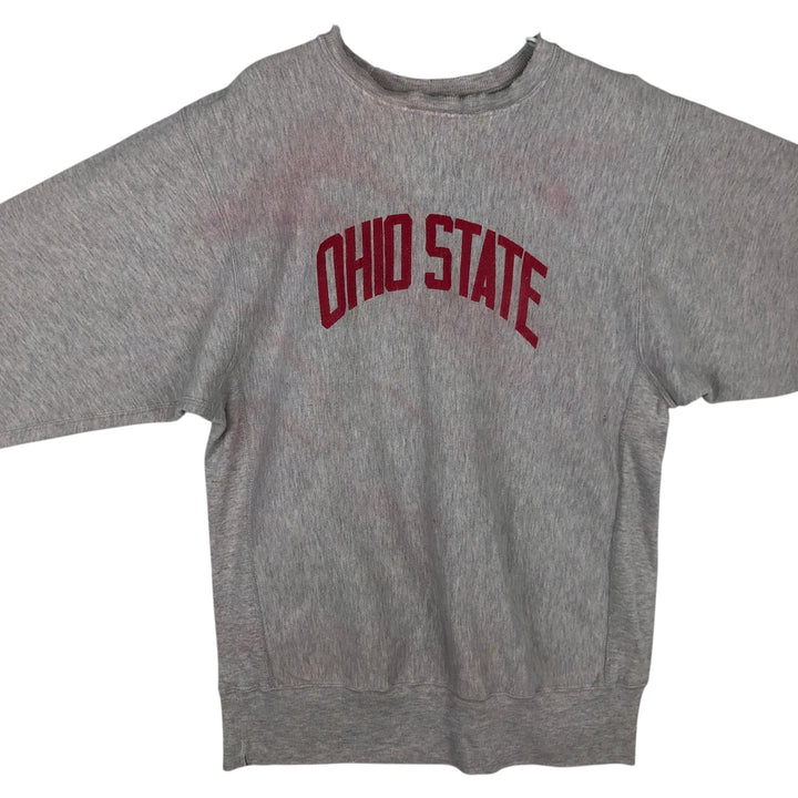 Vintage 90'S Champion Ohio State University college sweatshirt, made in the USA, men's size XXL cotton gray type Vintage Second Hand