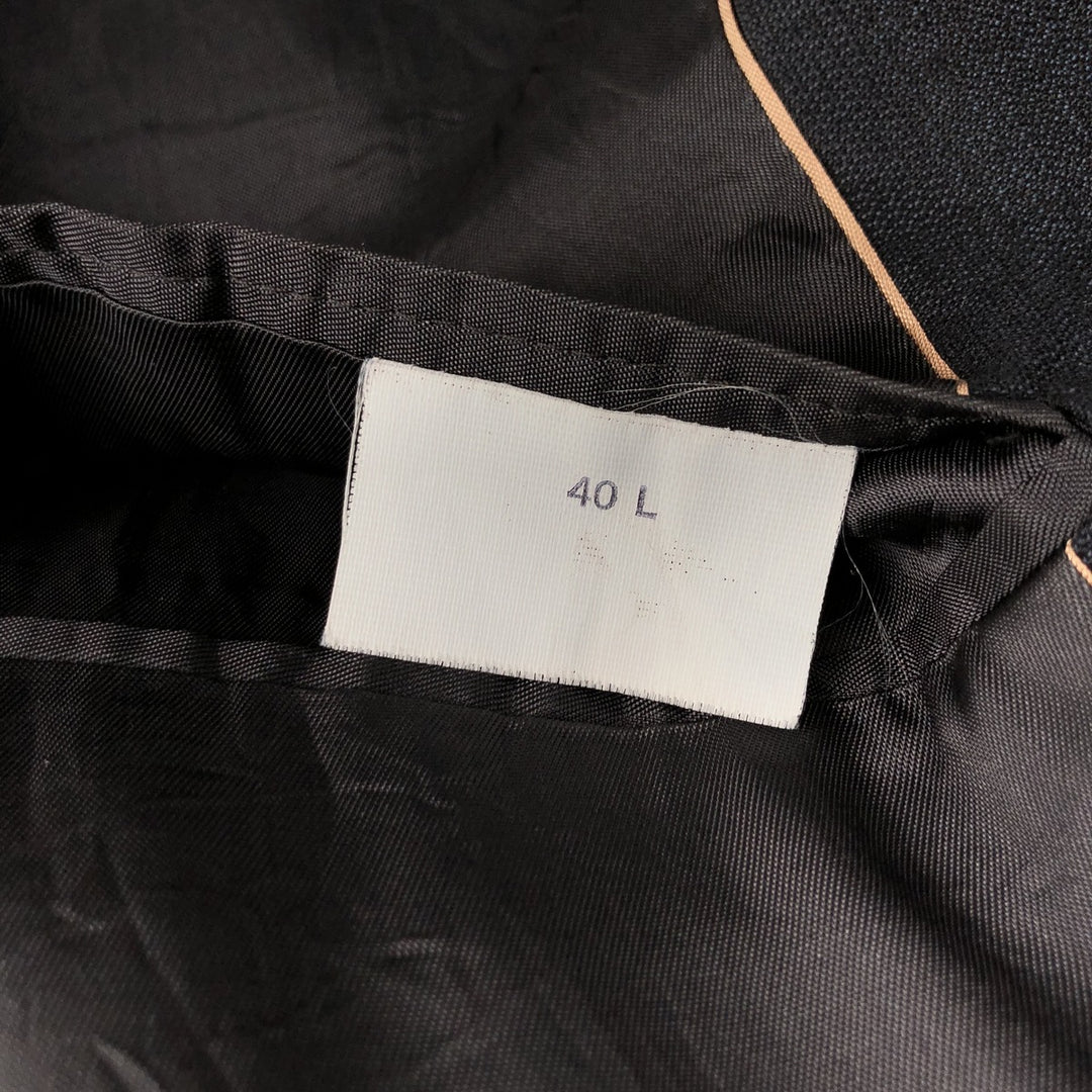 Cellini Collection Stripe Pattern Double-Breasted Tailored Jacket, Made in USA, Men's Size M (Equivalent), Vintage unclear gray type Vintage Second Hand