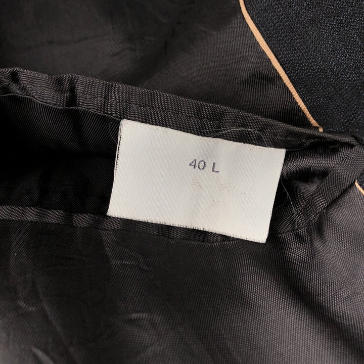 Cellini Collection Stripe Pattern Double-Breasted Tailored Jacket, Made in USA, Men's Size M (Equivalent), Vintage unclear gray type Vintage Second Hand