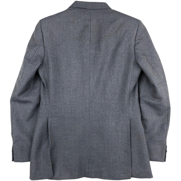 BURTON Stripe Pattern Wool Tailored Jacket, Made in England, Men's Size M (Equivalent), Vintage wool gray type Vintage Second Hand