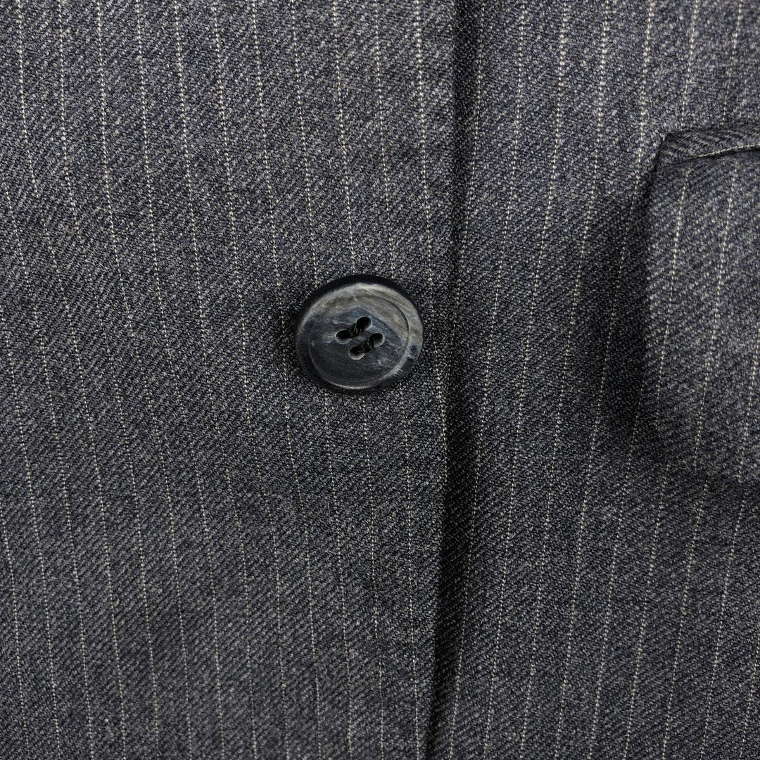 BURTON Stripe Pattern Wool Tailored Jacket, Made in England, Men's Size M (Equivalent), Vintage wool gray type Vintage Second Hand