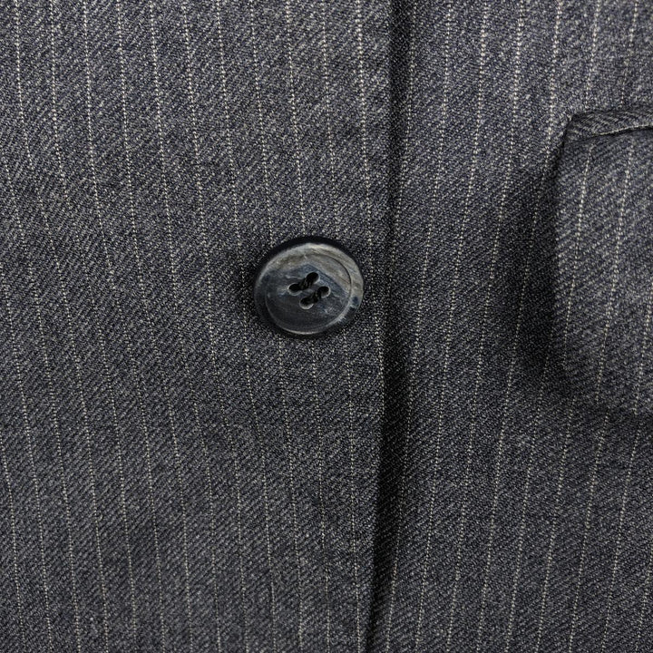 BURTON Stripe Pattern Wool Tailored Jacket, Made in England, Men's Size M (Equivalent), Vintage wool gray type Vintage Second Hand