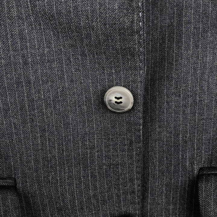 BURTON Stripe Pattern Wool Tailored Jacket, Made in England, Men's Size M (Equivalent), Vintage wool gray type Vintage Second Hand