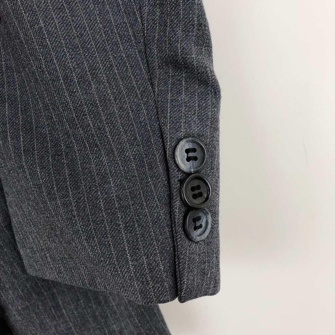 BURTON Stripe Pattern Wool Tailored Jacket, Made in England, Men's Size M (Equivalent), Vintage wool gray type Vintage Second Hand