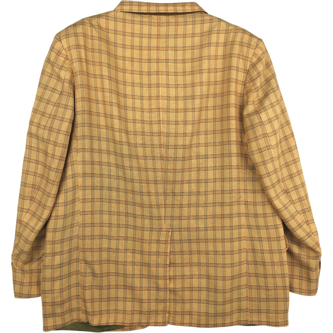 Anderson Little Check Pattern Tailored Jacket, Men's Size L (approx.), Vintage unclear yellow type Vintage Second Hand