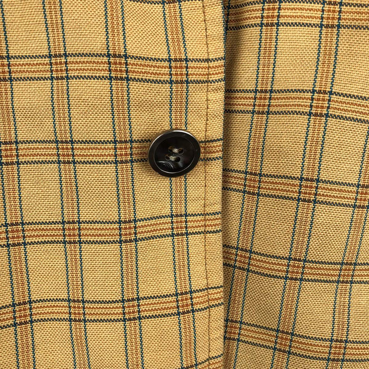 Anderson Little Check Pattern Tailored Jacket, Men's Size L (approx.), Vintage unclear yellow type Vintage Second Hand