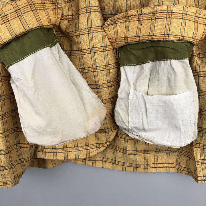 Anderson Little Check Pattern Tailored Jacket, Men's Size L (approx.), Vintage unclear yellow type Vintage Second Hand