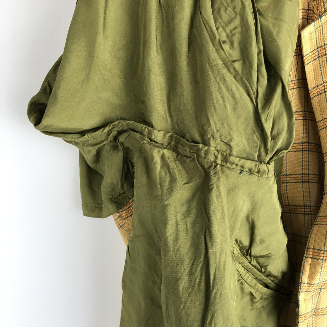 Anderson Little Check Pattern Tailored Jacket, Men's Size L (approx.), Vintage unclear yellow type Vintage Second Hand