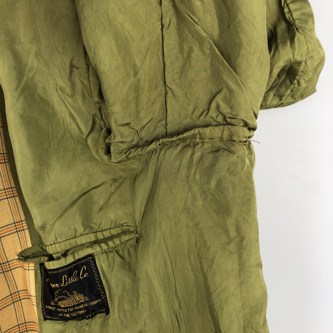 Anderson Little Check Pattern Tailored Jacket, Men's Size L (approx.), Vintage unclear yellow type Vintage Second Hand