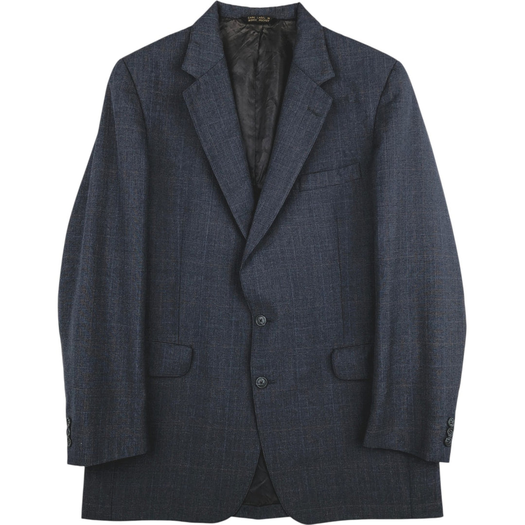 Custom Guild Check Pattern Tailored Jacket, Men's Size M (Equivalent), Vintage unclear gray type Vintage Second Hand