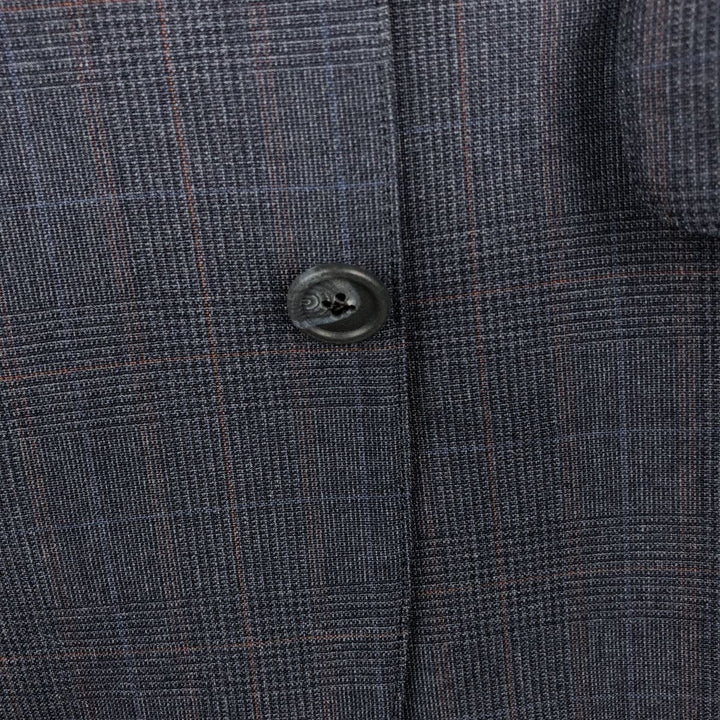 Custom Guild Check Pattern Tailored Jacket, Men's Size M (Equivalent), Vintage unclear gray type Vintage Second Hand