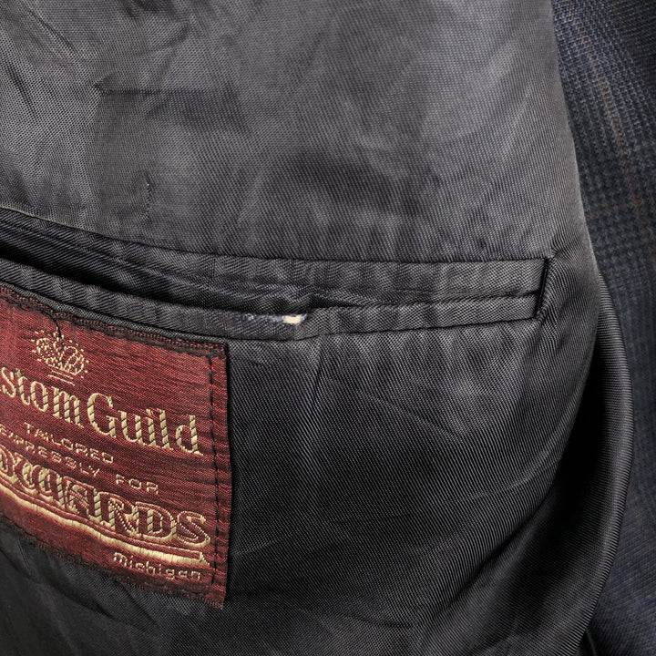 Custom Guild Check Pattern Tailored Jacket, Men's Size M (Equivalent), Vintage unclear gray type Vintage Second Hand