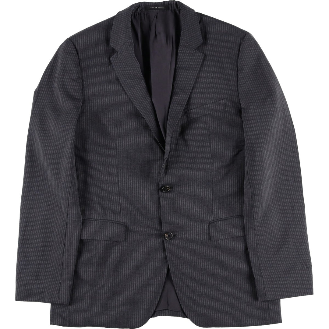 Hugo Boss Striped Wool Tailored Jacket, Men's Size M wool gray type Vintage Second Hand