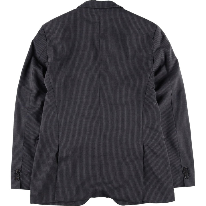 Hugo Boss Striped Wool Tailored Jacket, Men's Size M wool gray type Vintage Second Hand