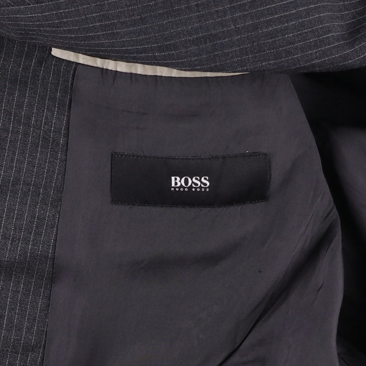 Hugo Boss Striped Wool Tailored Jacket, Men's Size M wool gray type Vintage Second Hand