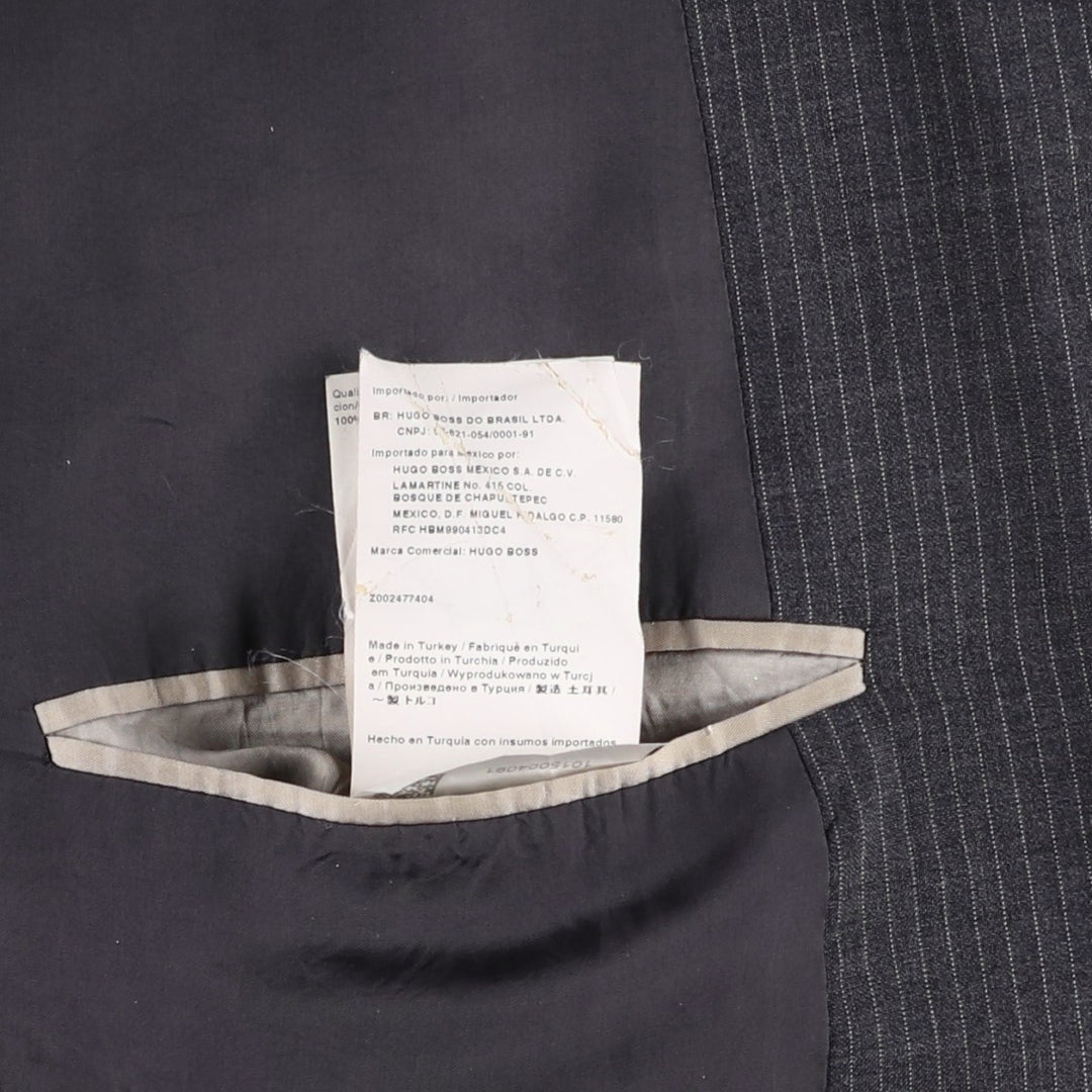 Hugo Boss Striped Wool Tailored Jacket, Men's Size M wool gray type Vintage Second Hand