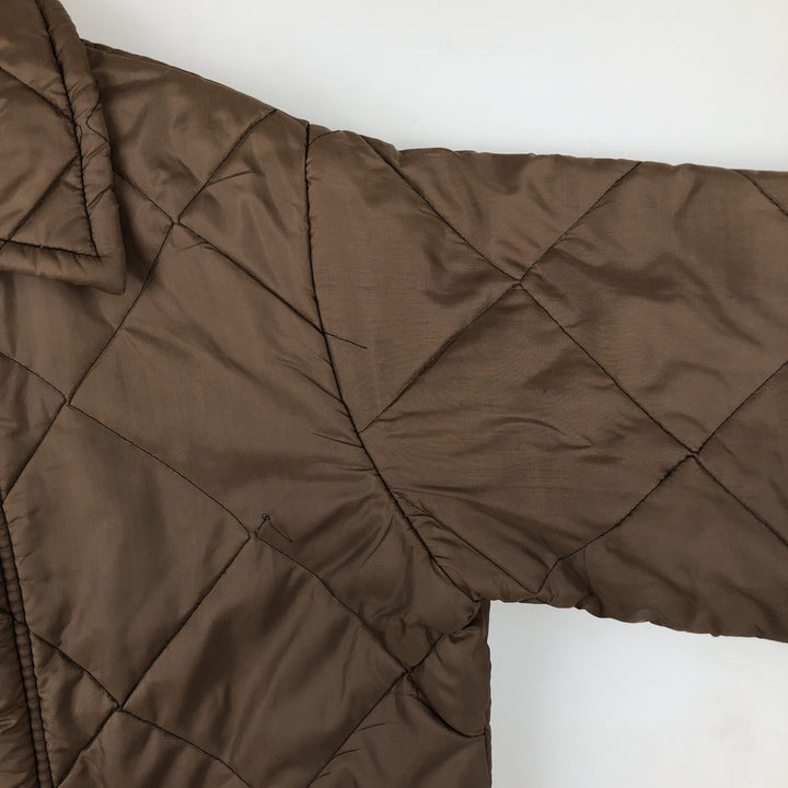 1960s-era quilted puffer jacket, women's size M equivalent, vintage. unclear brown type Vintage Second Hand