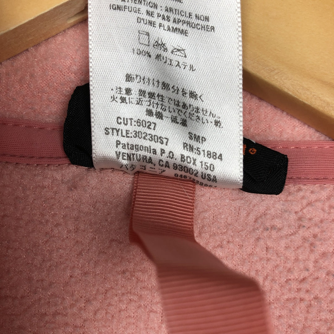 Patagonia SYNCHILLA 30230S7 Fleece Jacket (Women's Size S) polyester pink type Vintage Second Hand