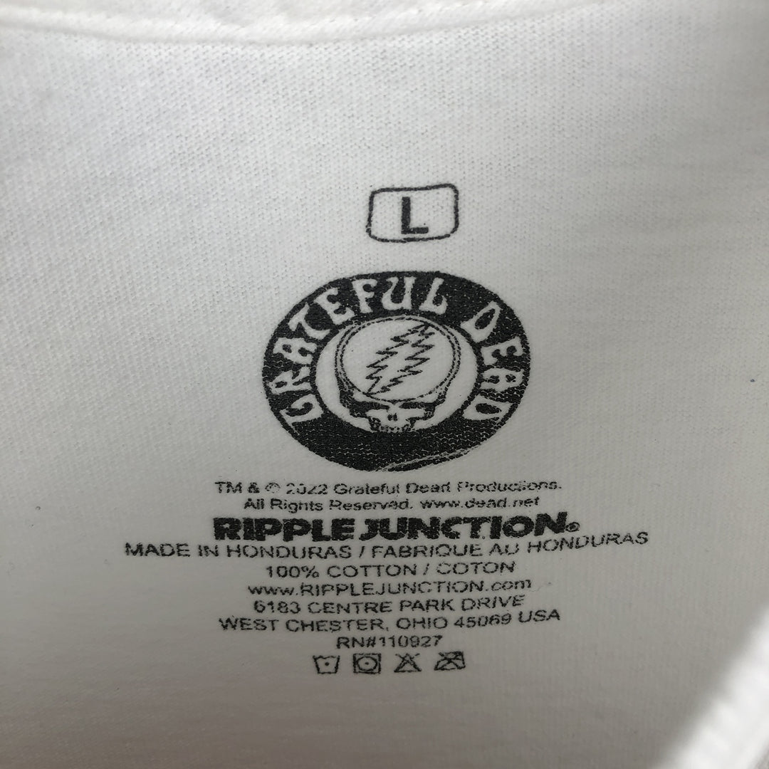 GRATEFUL DEAD Grateful Dead Long Sleeve T-Shirt, Men's Size L cotton white type Vintage Second Hand