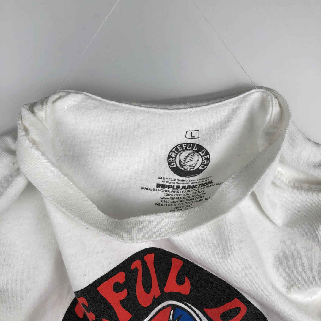 GRATEFUL DEAD Grateful Dead Long Sleeve T-Shirt, Men's Size L cotton white type Vintage Second Hand