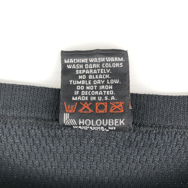 Big Size Harley-Davidson Eagle Pattern Native Pattern Thermal Long-Sleeve T-Shirt Honeycomb Made in USA Men's XXXL Equivalent cotton black type Vintage Second Hand
