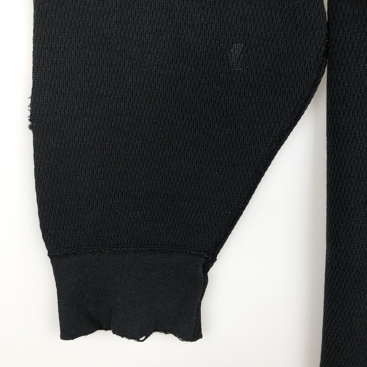 Big Size Harley-Davidson Eagle Pattern Native Pattern Thermal Long-Sleeve T-Shirt Honeycomb Made in USA Men's XXXL Equivalent cotton black type Vintage Second Hand