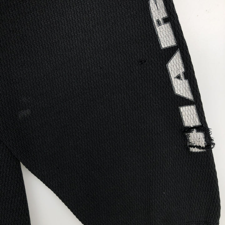 Big Size Harley-Davidson Eagle Pattern Native Pattern Thermal Long-Sleeve T-Shirt Honeycomb Made in USA Men's XXXL Equivalent cotton black type Vintage Second Hand