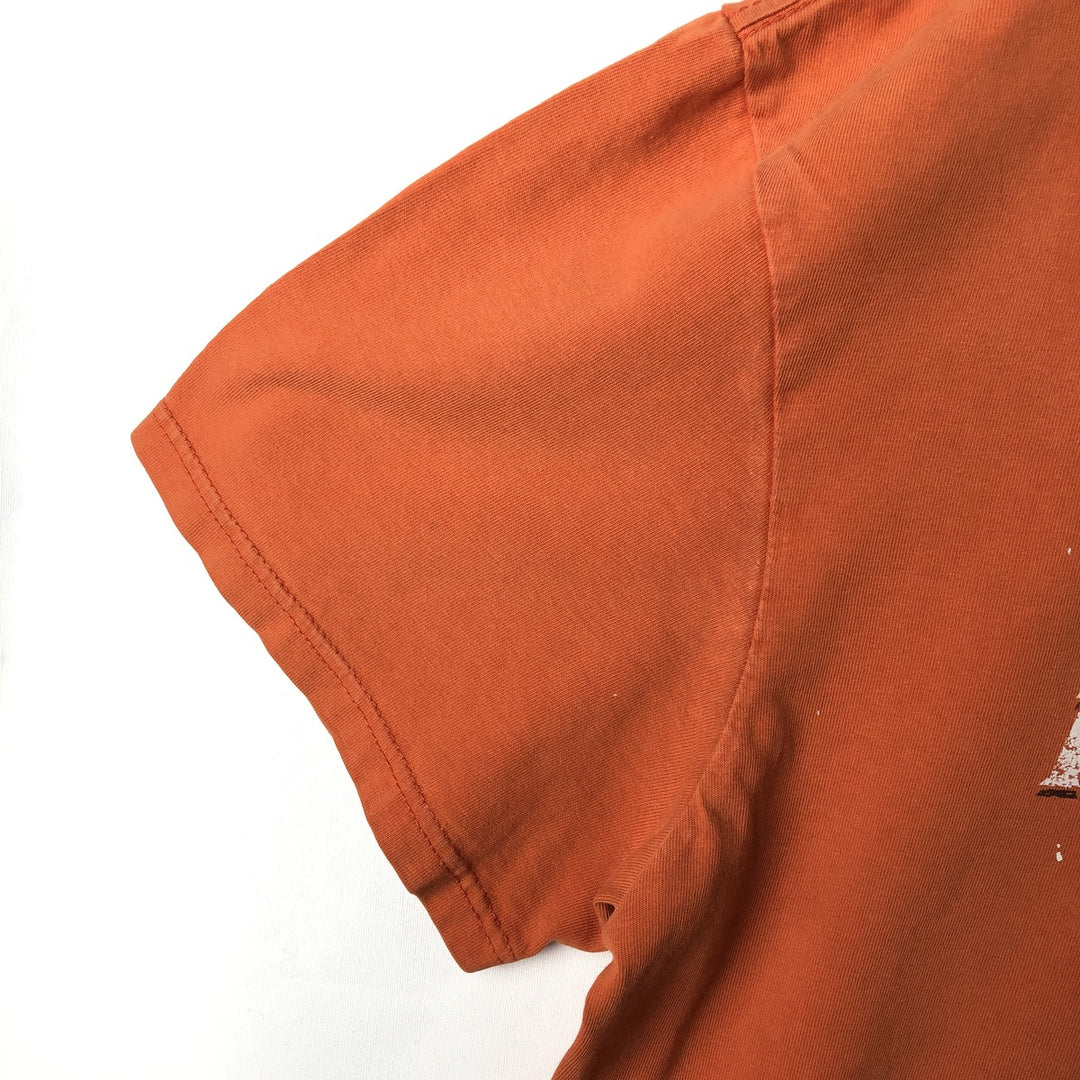 Harley-Davidson Motorcycle Bike T-shirt, Men's XL size cotton orange type Vintage Second Hand