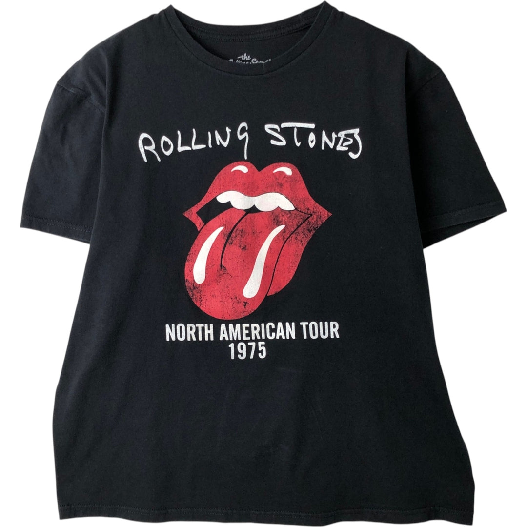 The Rolling Stones Band T-shirt, Band T, Men's L size cotton black type Vintage Second Hand