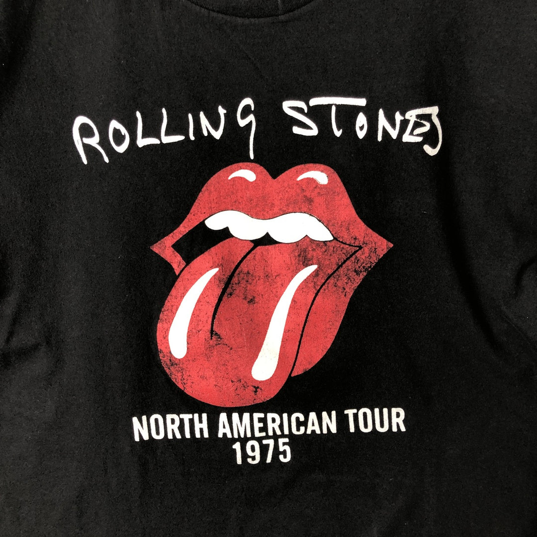 The Rolling Stones Band T-shirt, Band T, Men's L size cotton black type Vintage Second Hand