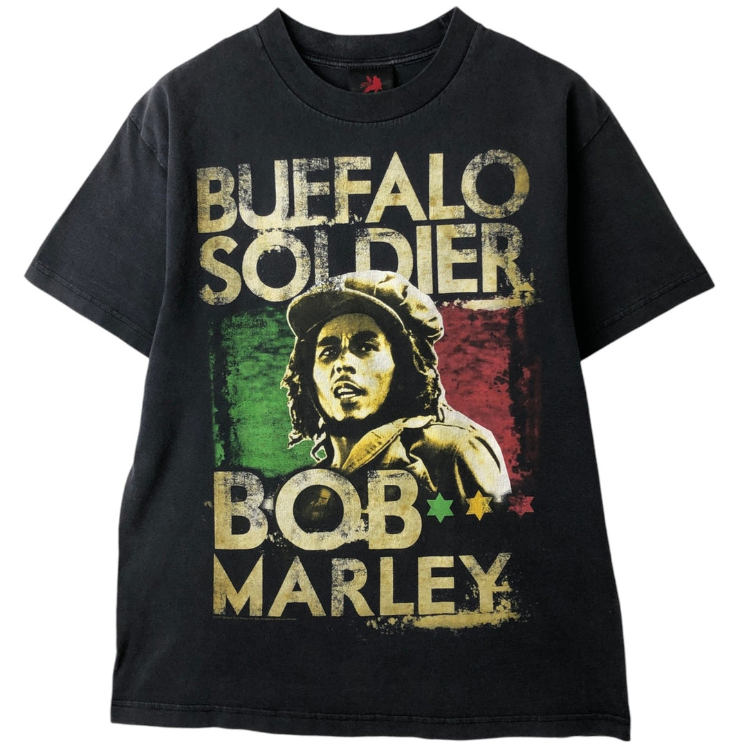 2000'S Zion Bob Marley Band T-shirt (Men's size L) cotton Charcoal Vintage Second Hand