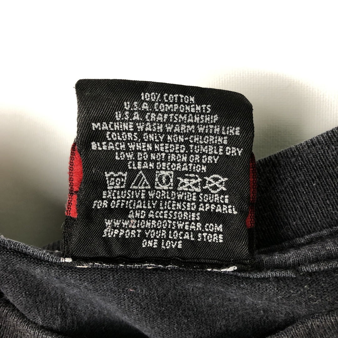 2000'S Zion Bob Marley Band T-shirt (Men's size L) cotton Charcoal Vintage Second Hand