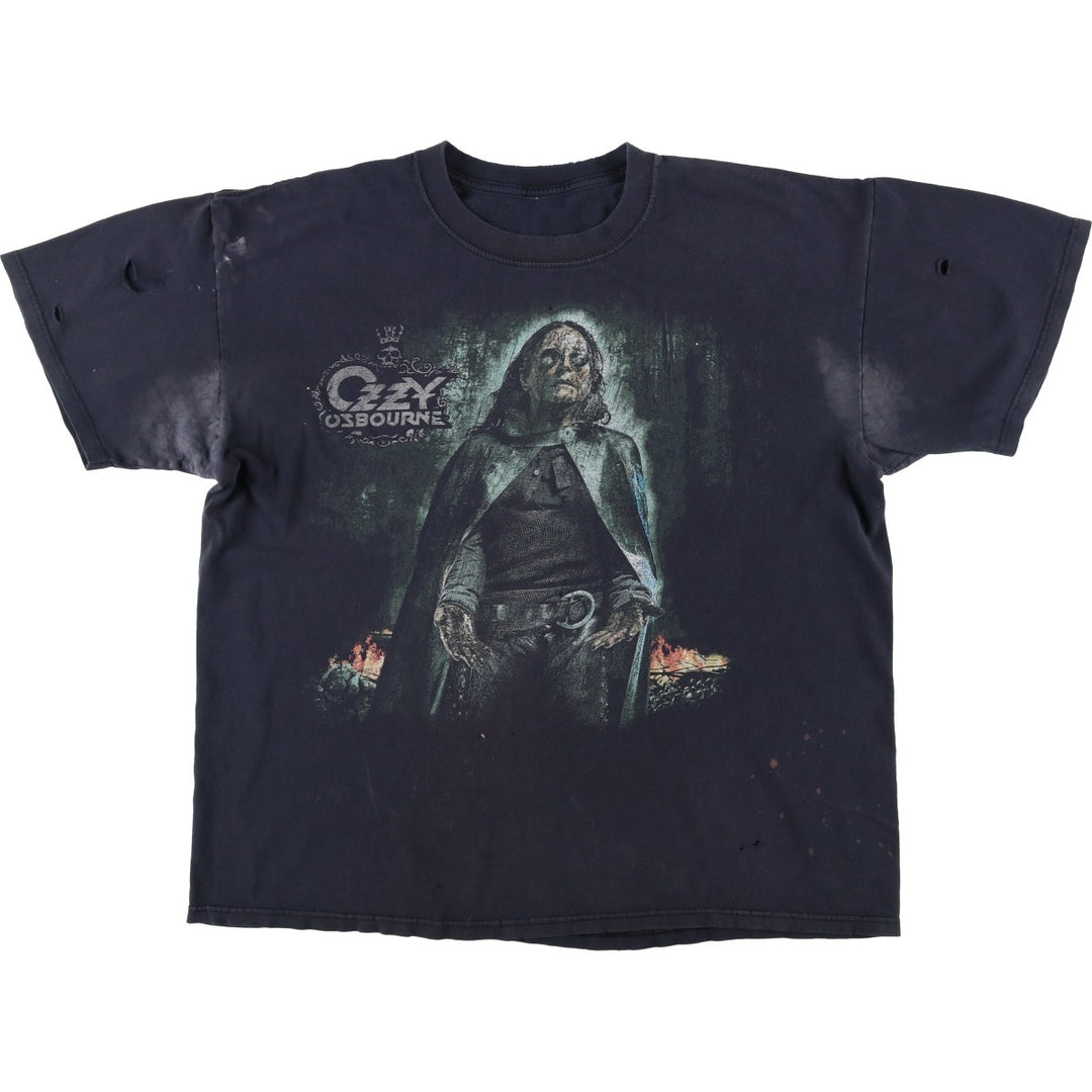 OZZY OSBOURNE Ozzy Osbourne Band T-shirt Band T Men's XL size unclear black type Vintage Second Hand